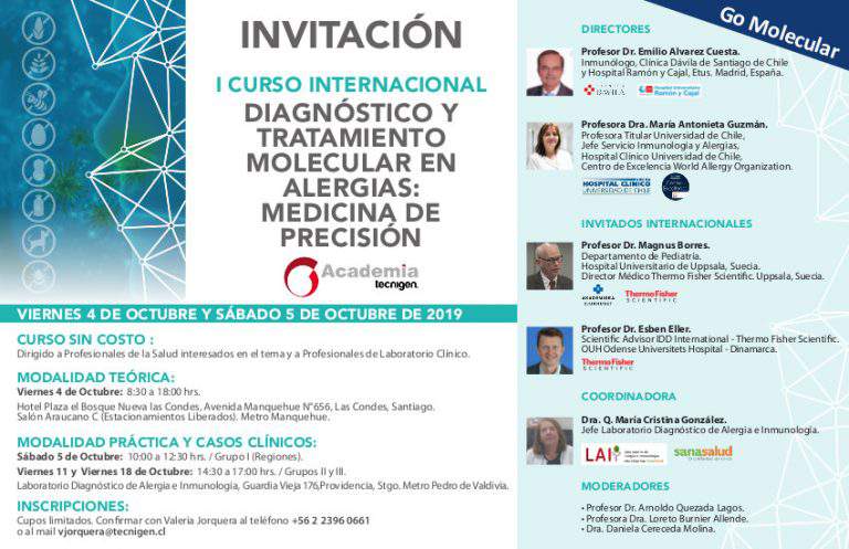 I Curso Internacional Diagnóstico y Tratamiento Molecular en Alergias: Medicina de Precisión
